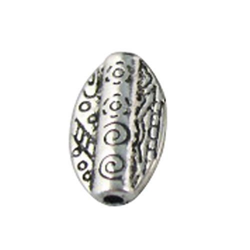  Silver Oval Bead